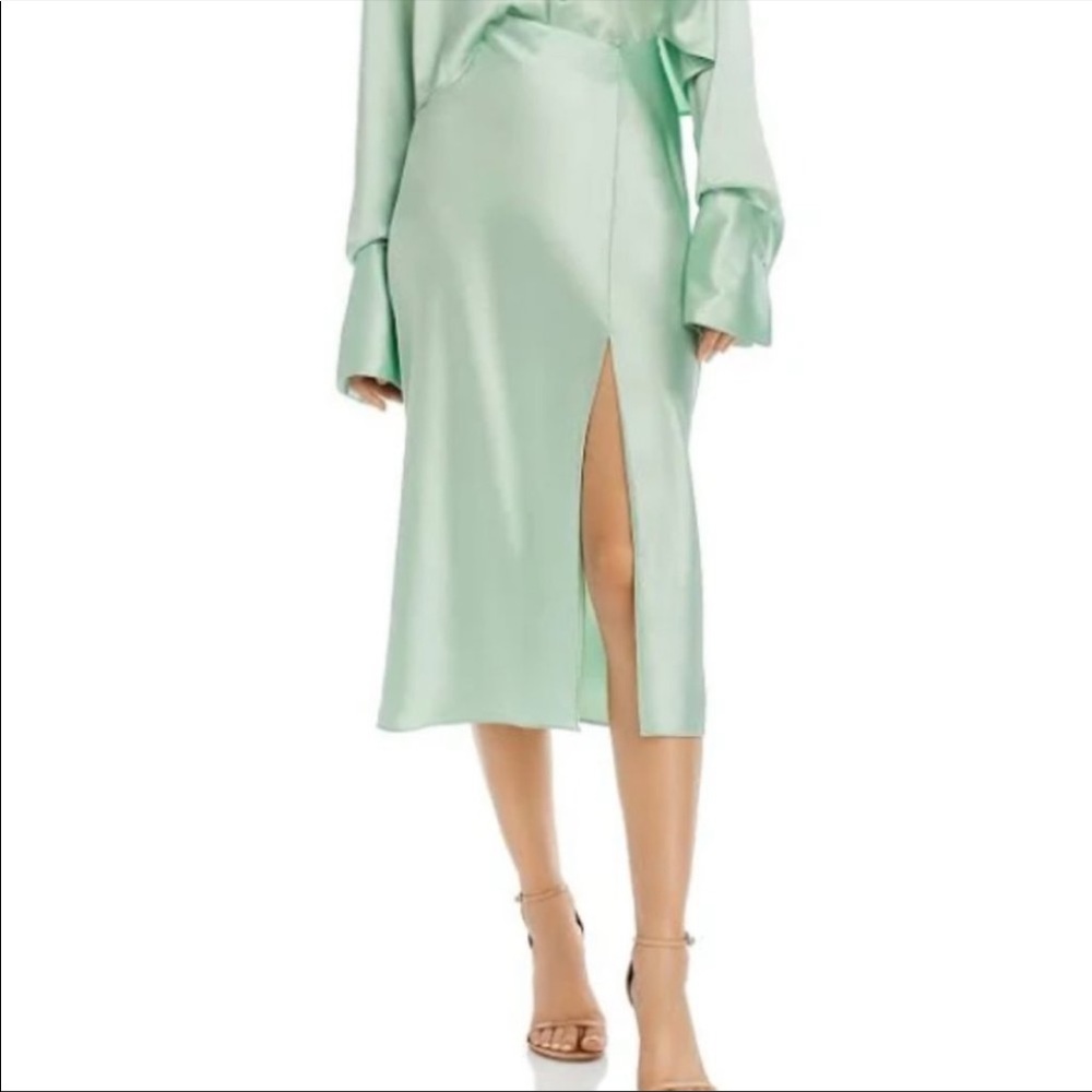 Alexander Wang green skirt and crop top set